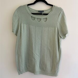 ModCloth Sage Green Short Sleeve Top